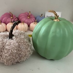 Artificial Pumpkins Decor Lot 17, Different Sizes Colors Pumpkins Pastel NEW